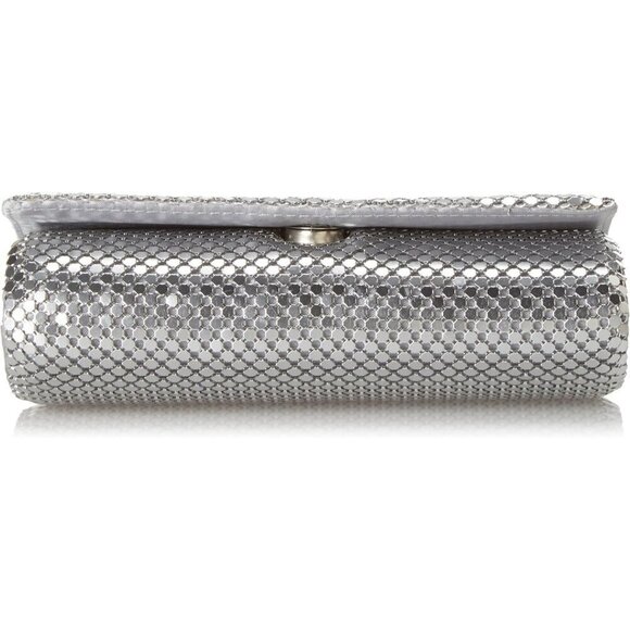 ❤️Metal Mesh Roll Bag Clutch Purse 4.5" x 7.5" x 2" Shoulder Chain Included - Picture 4 of 6